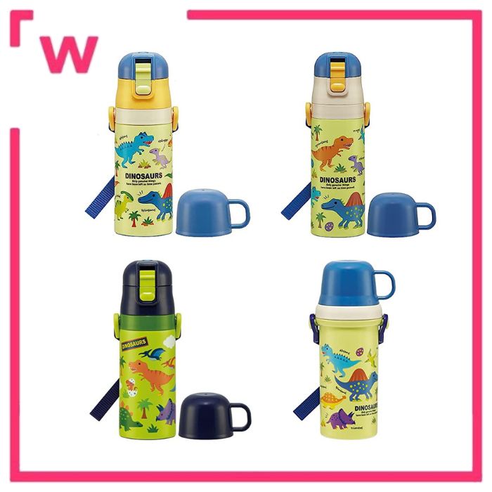 Skater Water Bottle Dinosaurus 2WAY, with Cup, 350ml/430ml/480ml ราคา 486 บาท*ส่งฟรี