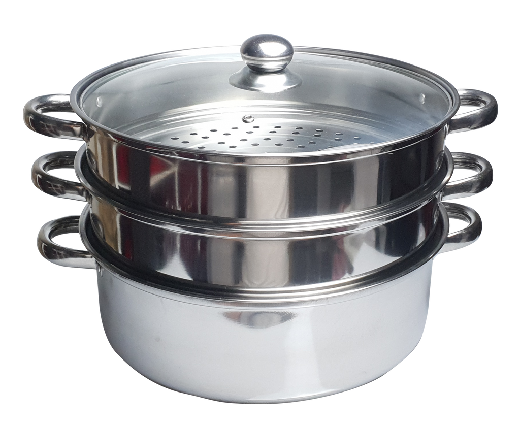 Gambar My Cooking Story    32CM 3 TIER STAINLESS STEEL FOOD STEAMER