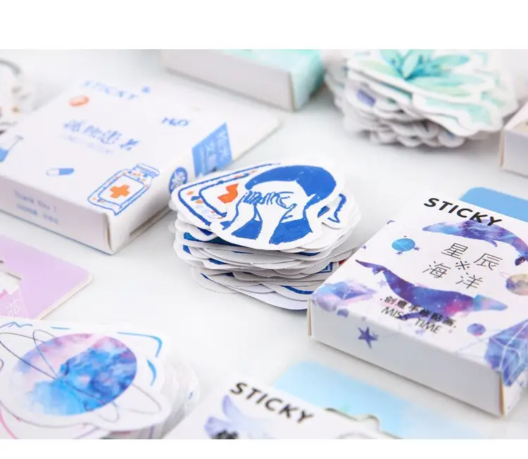 46 Buah Lot Kawaii Seri Gadis Lucu Mini Kotak Stiker Perencana Scrapbooking Alat Tulis Album Jepang Stiker Buku Harian 9 Desain Lazada Indonesia