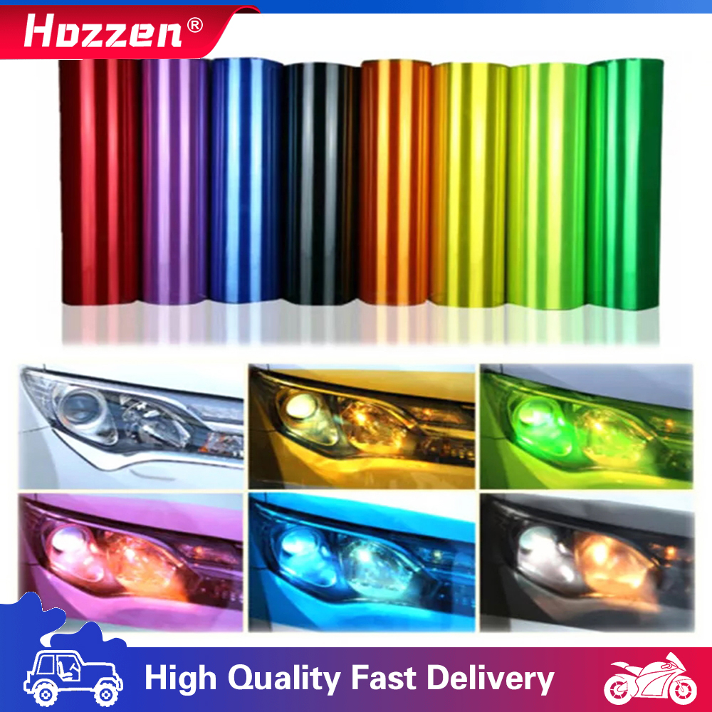 Hozzen phim đổi màu đèn pha xe hơi 30cm x 60cm phim đèn xe hơi phim đèn hậu phanh phim đèn xe máy