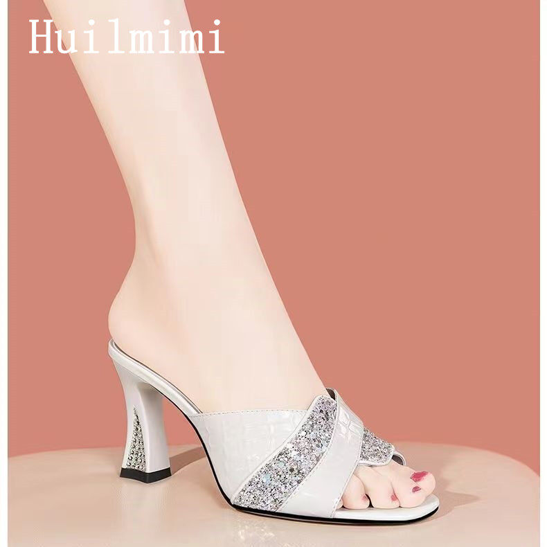 Huilm, giày cao gót nữ giày cao gót cao 7cm giày dép ngoài trời thời trang da pu thoáng khí giày xăng-đan phong cách hàn quốc mới 2022 giày nữ bền đế cao su thoải mái chống trượt giày công sở tiệc đặc biệt giá rẻ
