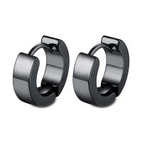 Bravego 1 Pair Men Punk Hoop Earrings Women Fashion Stainless Steel Ear Stud Earring Jewelry