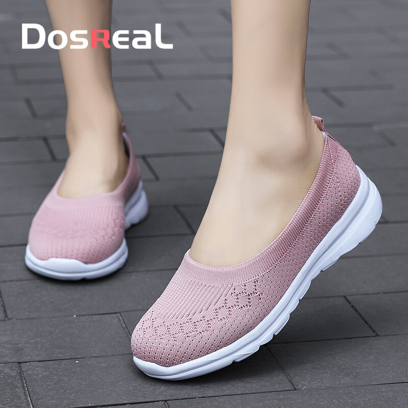 DOSREAL Korean Flat Shoes Women Breathable Light Korean Sneakers For Women Sale Casual Walking Women's Sport Shoes Big Size 35-42 ราคา 580 บาท*ส่งฟรี
