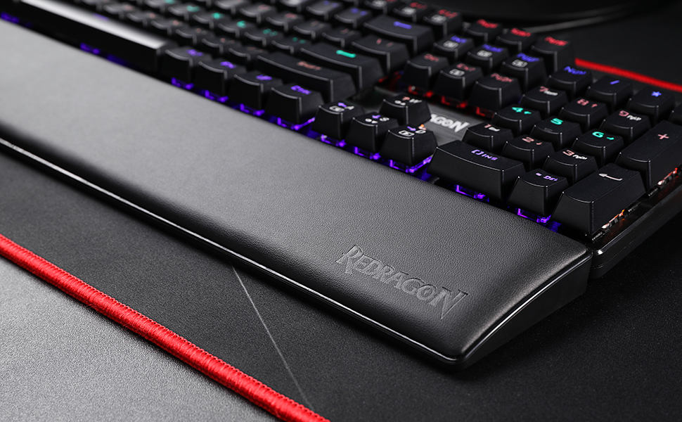 Redragon P037 Meteor L Gaming Keyboard Wrist Rest Pad with Ergonomic Soft Memory Foam for 100% 104 Keys Standard Size 7.12 x 2.87 in, 0.78 inch 20 566e96096fc4d47ca5cd7f78452a82d3