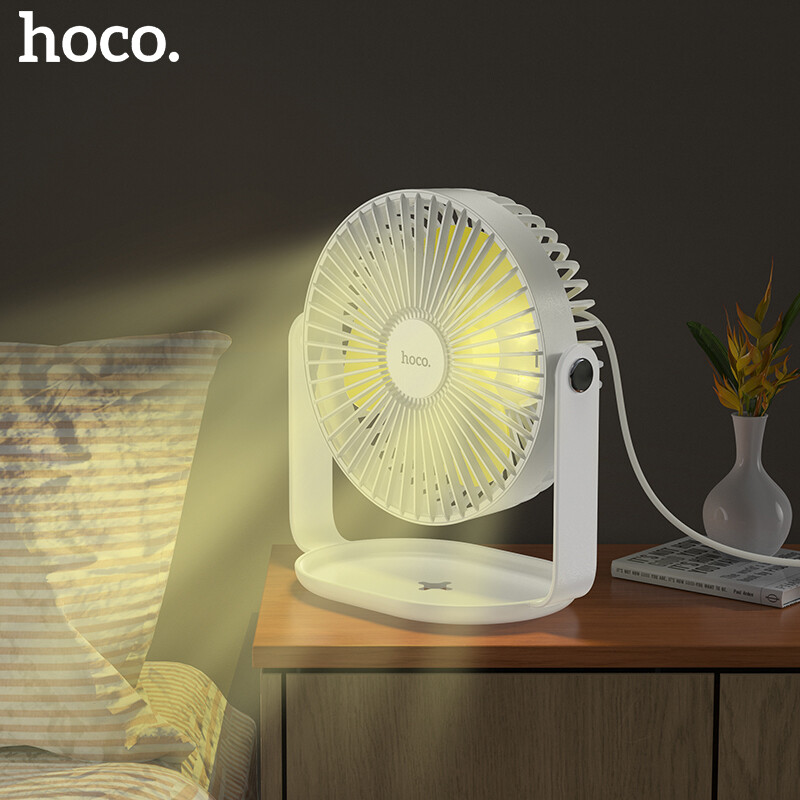 Quạt Quạt để bàn cầm tay mạnh mẽ đa năng HOCO F14 Quạt để bàn văn phòng điều chỉnh được USB Quạt làm mát bàn gió mạnh