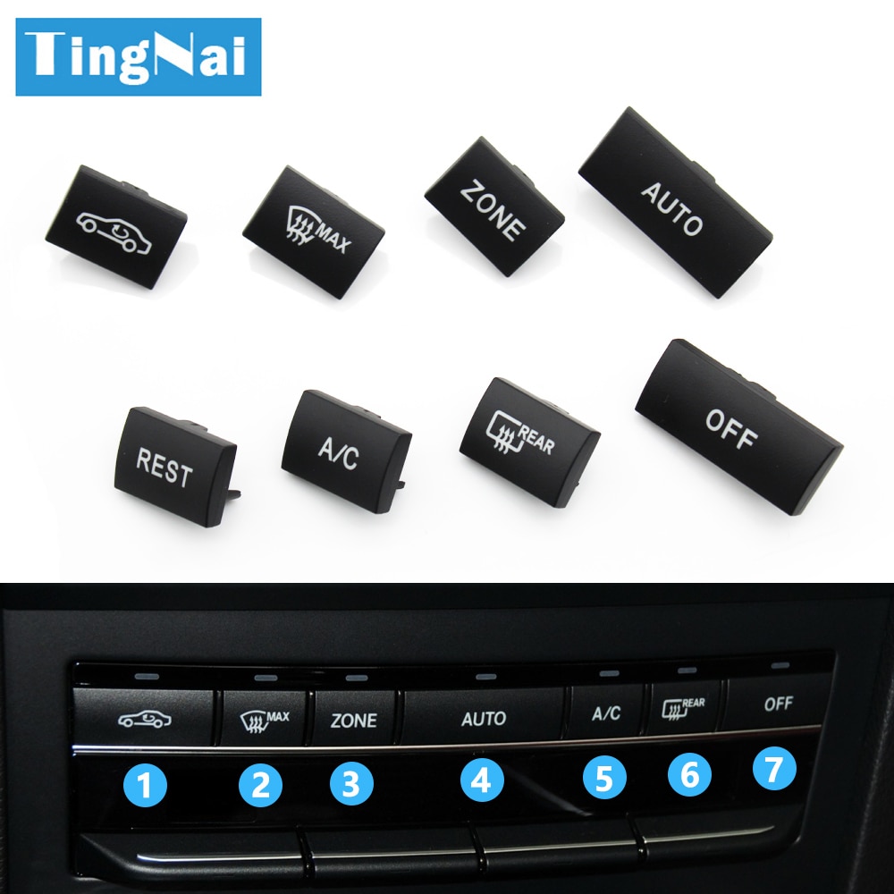 KIMISS AC Off Button Replacement For Mercedes E-Class W212 E63 AMG (2009-2016) - ABS Plastic, Direct Fit 7-Key Model