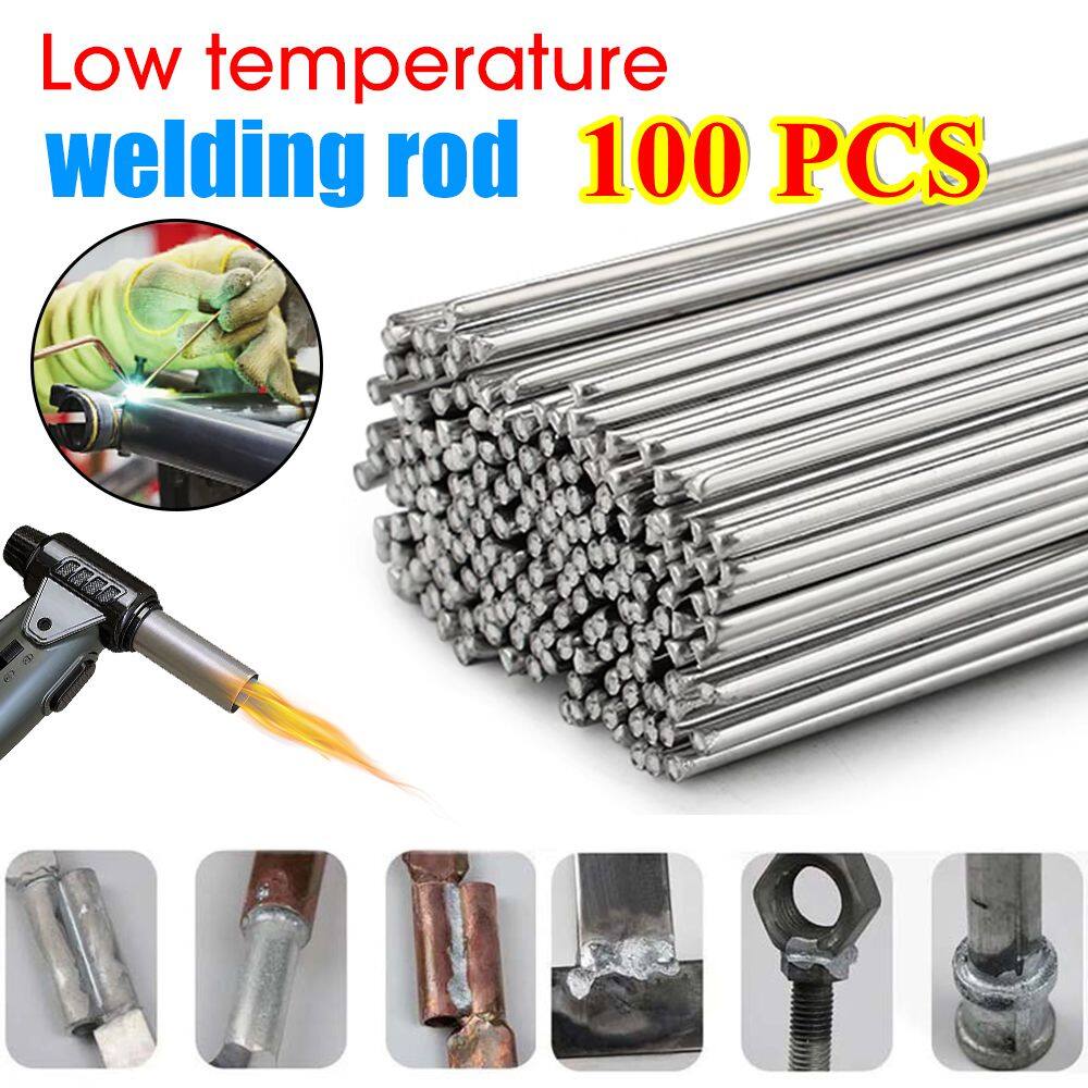 100/10 cái que hàn que hàn Bạc thông dụng bằng nhôm dễ chảy nhiệt độ thấp dây lõi Thanh hàn bột không cần hàn