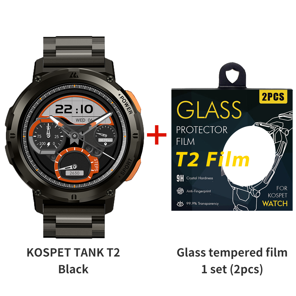 Kospet Tank T2 Smartwatch cao cấp của nam giới 60 ngày pin siêu dài 100 mét không thấm vào thô của q