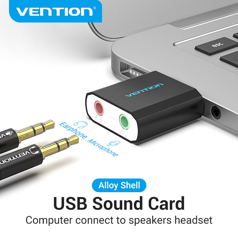 Vention Card âm thanh USB bên ngoài jack âm thanh Bộ chuyển đổi USB USB