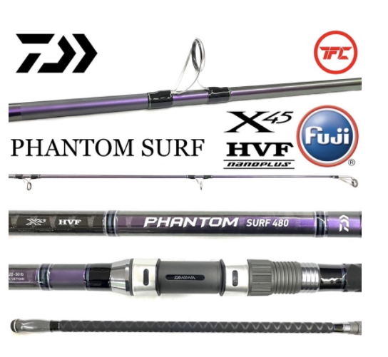 Daiwa Phantom Surf Rod - X45 Braiding X, Hvf Graphite Blank, Fuji