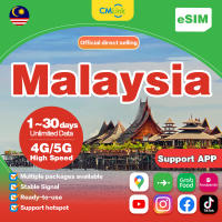 Malaysia Data eSlM Card 1~30 Days Unlimited Data 4G [✅ Hot Spot] [✅ eSIM]