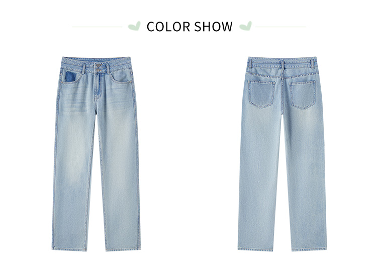 Pantalon Semir Jeans Cool Sense Of Straight pour femmes, style Hong Kong, nouveau petit pantalon de neuf minutes, été 2024
