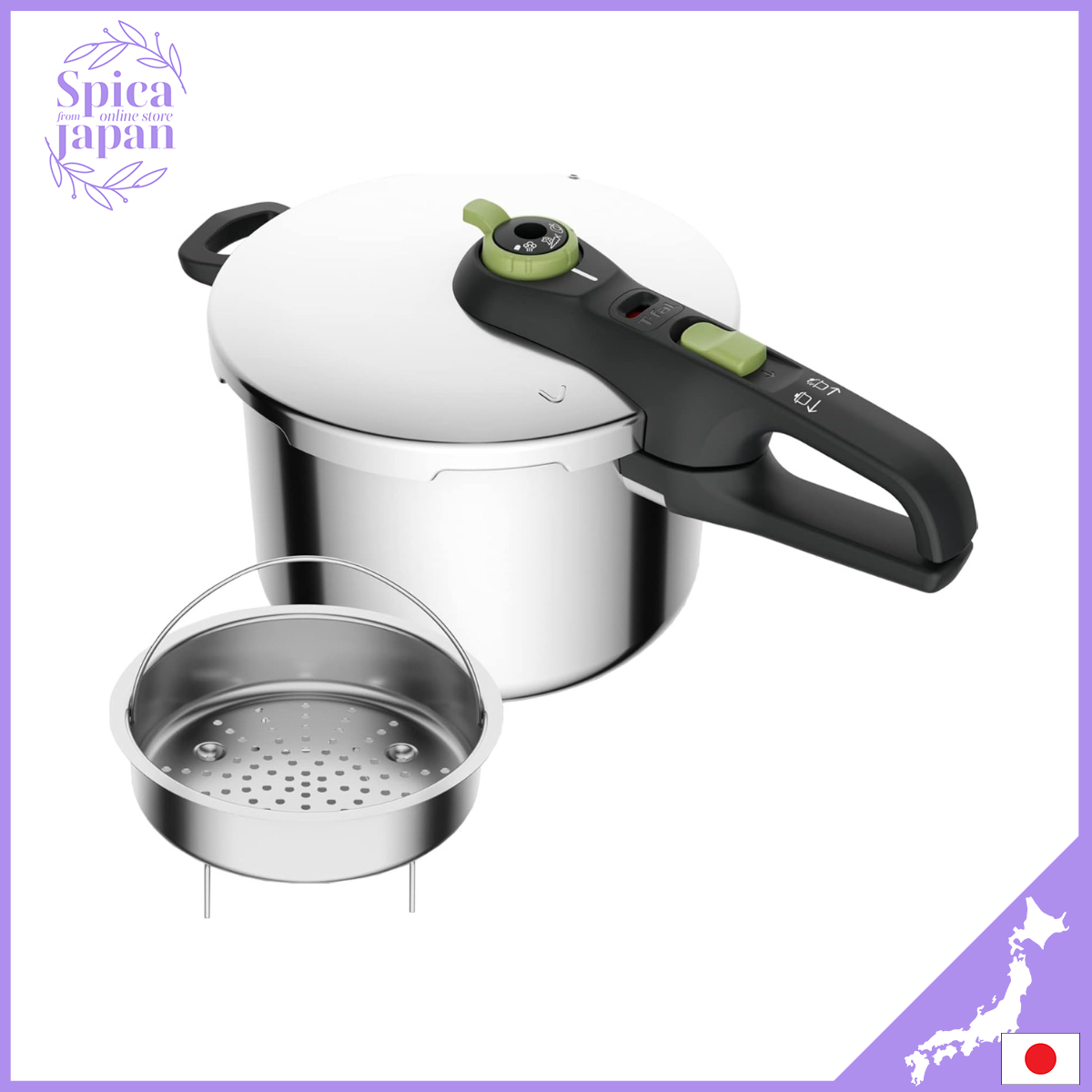 Tefal Pressure Cooker 6.2L IH Compatible for 4 to 6 People One Handed Pot Secure Trendy P2580704 Silver (Direct from Japan) ราคา 7,872 บาท*ส่งฟรี