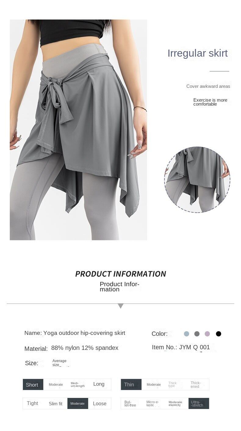 SUPERFLOWER Per donna Poliestere Asciugatura rapida Danza classica Gonne intere Fasciatura per yoga Copertura fianchi e gonne a prova di luce_voghion.com