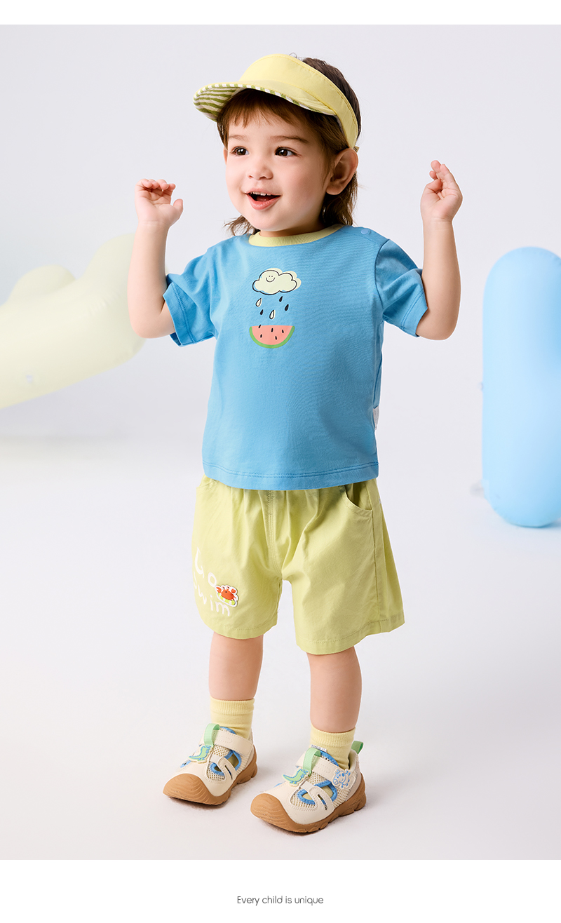バラバラ ベビーTシャツ 半袖 肌に優しいトップス 男の子 女の子 2025年新作 夏 快適 かわいい
