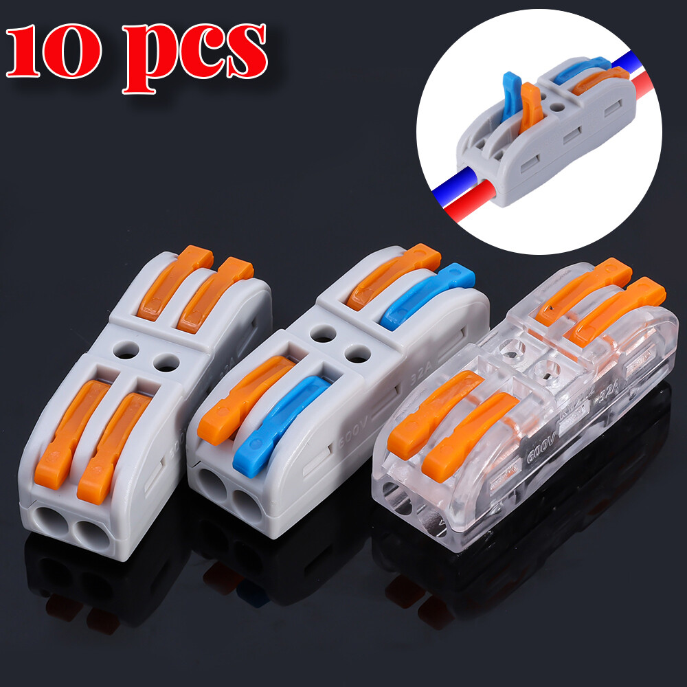 10/5 chiếc dây dẫn nhỏ gọn phổ thông nhanh Hộp nối dây mối nối lò xo khối thiết bị đầu cuối Bộ chia cáp điện đầu nối dây điện đẩy