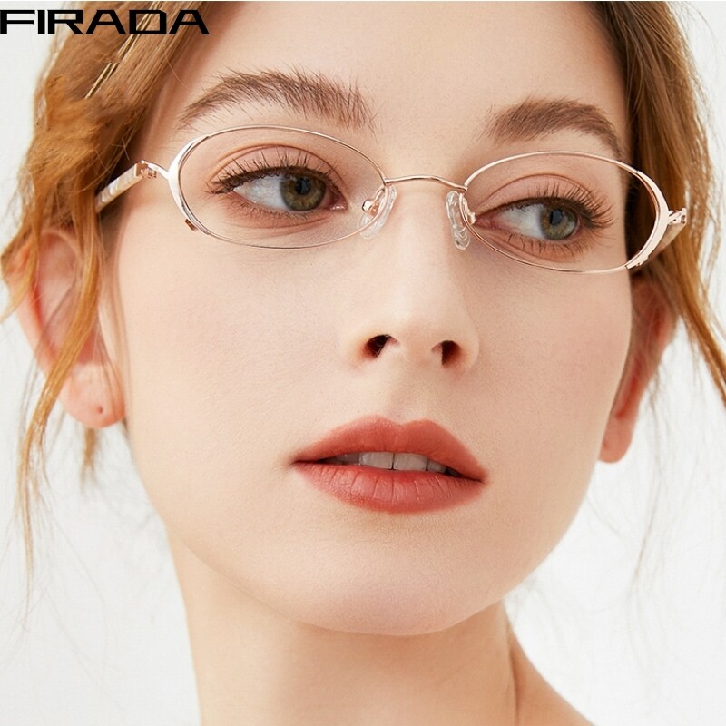 FIRADA Fashion Comfortable Eyewear Ultra Light Vintage Small Size Glasses Optical Prescription Eyeglasses Frame For Women 2331 ราคา 350 บาท*ส่งฟรี