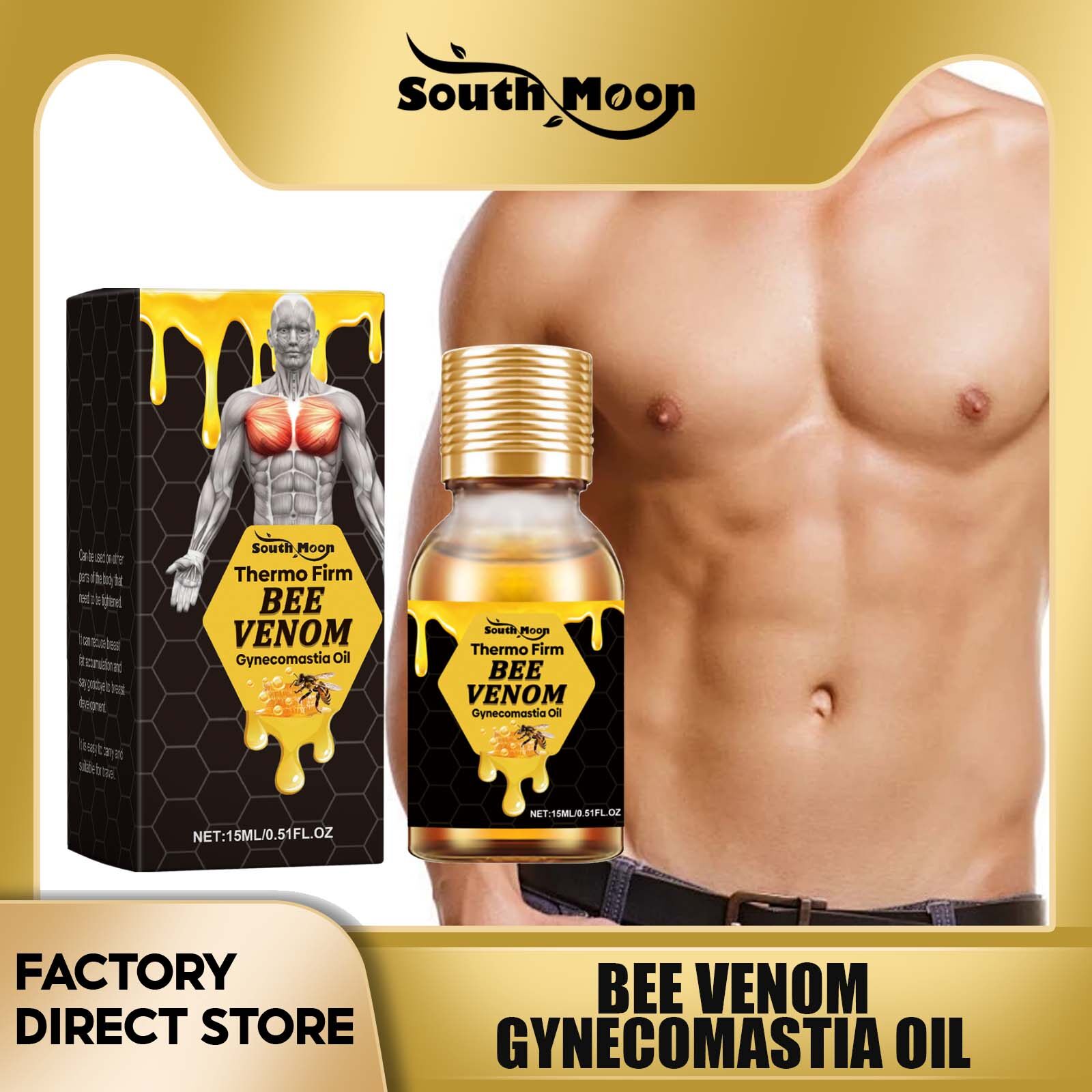  Nọc ong mặt trăng nam dầu gynecomastia người đàn ông vú làm săn chắc massage dầu sưởi ấm tăng cường cơ bắp gynecomastia thắt chặt loại bỏ ngực bụng dầu mát-xa thu nhỏ cơ ngực gynecomastia thắt chặt tăng cường bụng loại bỏ dư thừa chất béo ong dầu giảm béo 