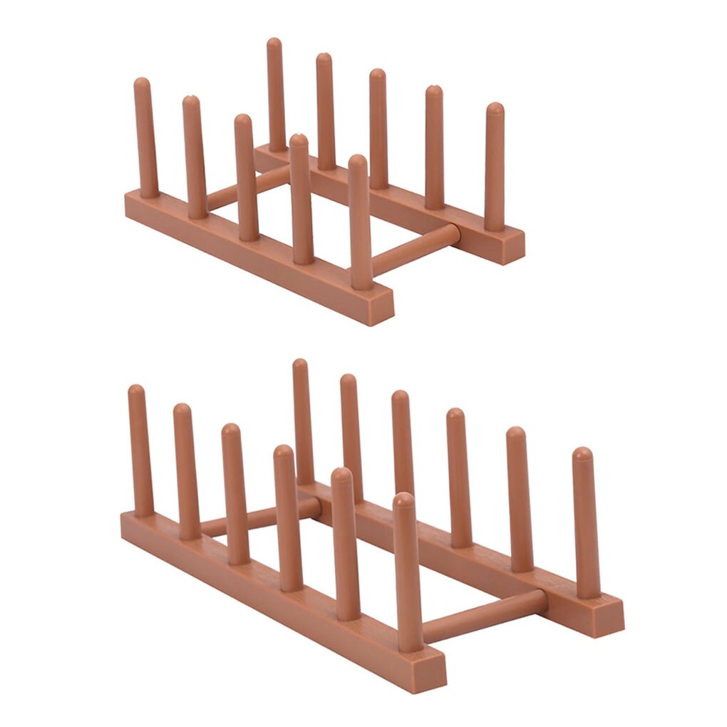 Gambar 1pc Organizer Drying Tool Anti Fall ABS Plastic Kitchen Supplies Dish Rack Lid Rack Storage Drain Holder Tray Stand Accessories