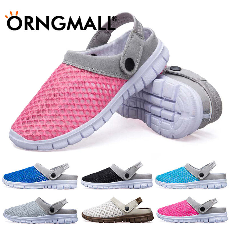 ORNGMALL Sandals for Women High Quality Sneakers Slip-On Loafer for Men Women Comfortable Fashion Half Slippers Walking Shoes Suitable for Daily Life Men and Women Sandals Size 35-46 ราคา 435 บาท*ส่งฟรี