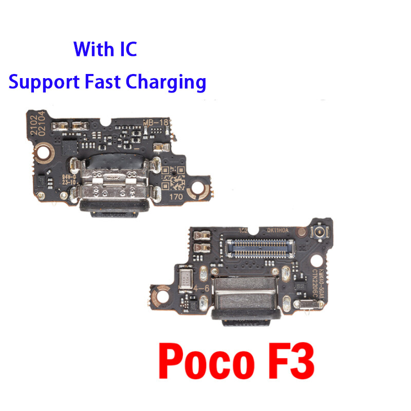 Mới sạc USB giắc cắm kết nối cổng sạc Microphone Hội Đồng Quản trị Flex dây cáp cho XIAOMI pocophonef3 với IC sạc nhanh