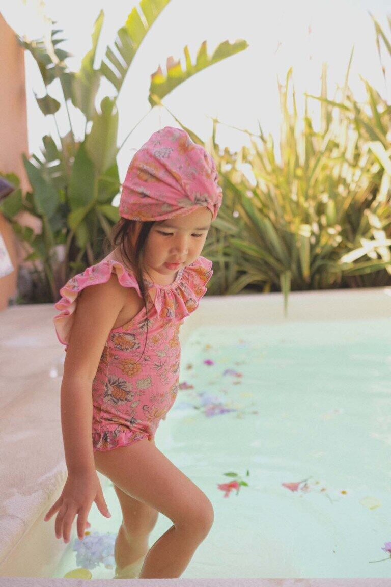 2023 lm trẻ em đồ bơi mùa hè cô gái kỳ nghỉ bãi biển biển chia tay áo dài 32