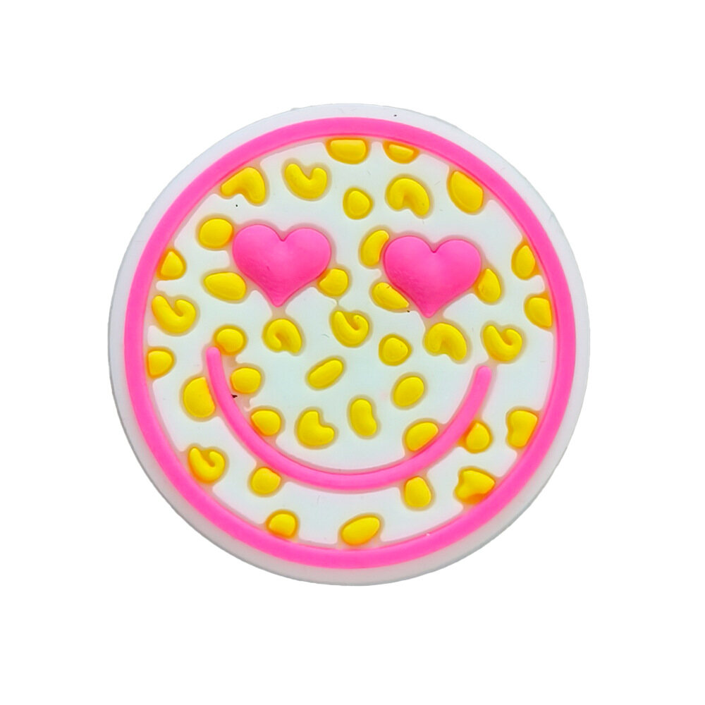 1PCS Pink Girlish Fresh Style Cartoon Smile Face Butterfly DIY Candy Shoe Charms PVC Rainbow Accessories Decorate Girls Kids Birthday Lovely Gifts - 9