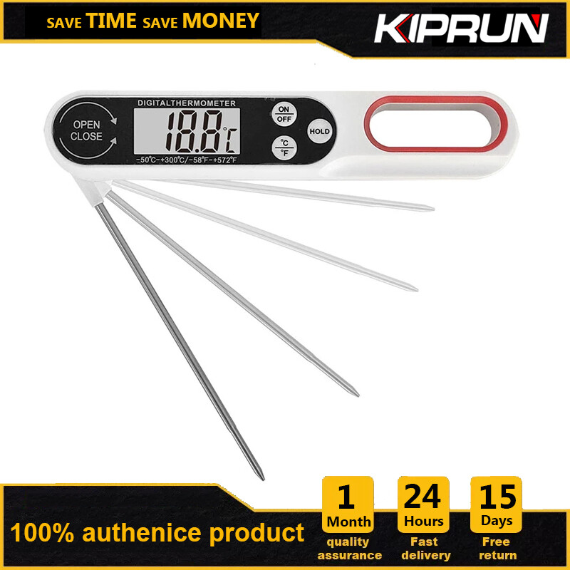 KIPRUN Digital Meat Thermometer Cooking Food Kitchen BBQ Probe Water Milk Oil Liquid Oven Digital Foldable Temperaure Sensor Meter Thermocouple ราคา 112 บาท*ส่งฟรี