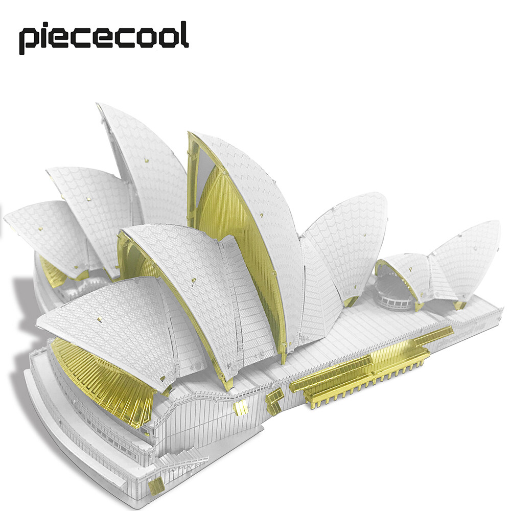 Piececool Xếp Hình Kim Loại 3D Bộ Mô Hình Nhà Hát Opera Sydney Khối Xây