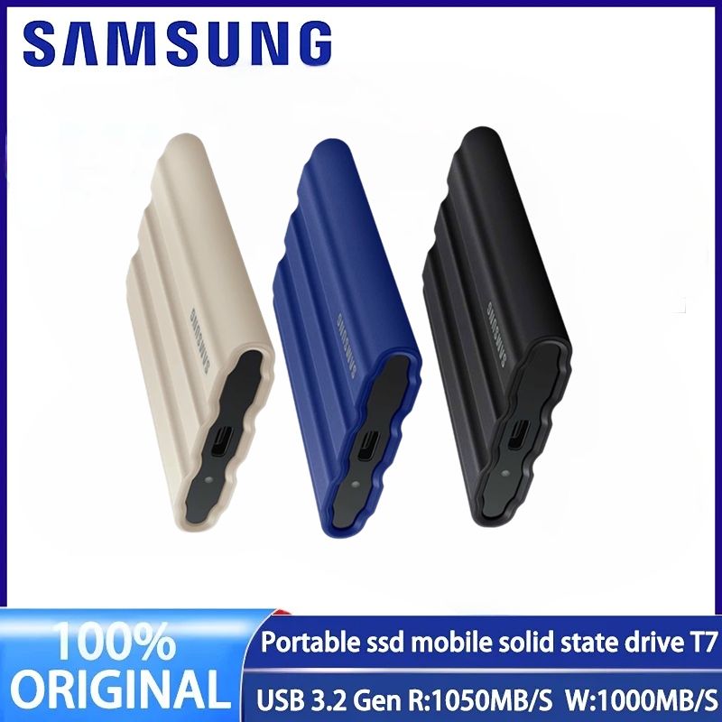 SAMSUNG Portable ssd T7 Shield external hard drive 1TB Storage Drive 2TB for PC USB 3.2 Gen 2 4TB Type C PSSD High Speed