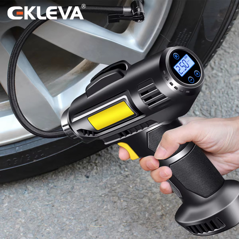 EKLEVA Wireless Handheld Car Inflatable Pump 120W Portable Car Air Compressor Electric Automobiles Tire Inflator with LED Light for Car Giá 490,994 Đồng*Miễn phí vận chuyển