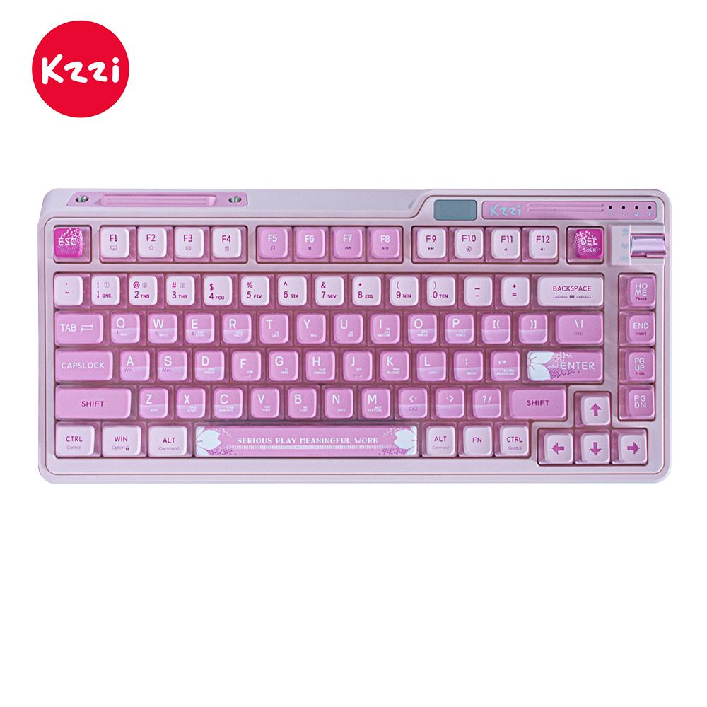 Kzzi k75 gasket cấu trúc tri-chế độ bàn phím cơ 80% đèn nền rgb 2.4g không dây bàn phím cơ bluetooth bàn phím cơ phím cơ pbt