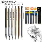 Metal Mechanical Pencil Set with Lead Refills for Students