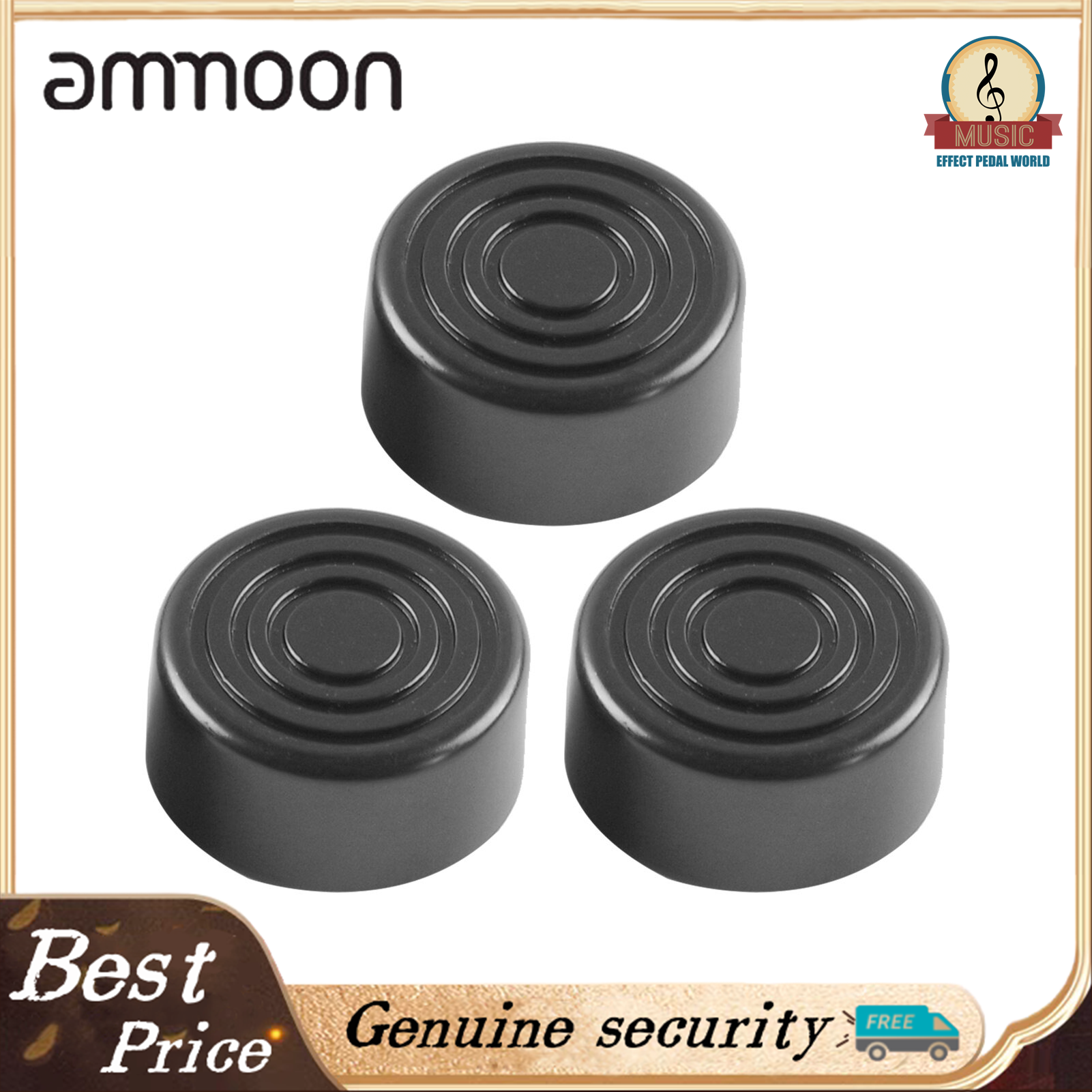3 cái dụng cụ bảo vệ chân chống chân chống va đập abs cho bàn đạp hiệu ứng guitar màu đen
