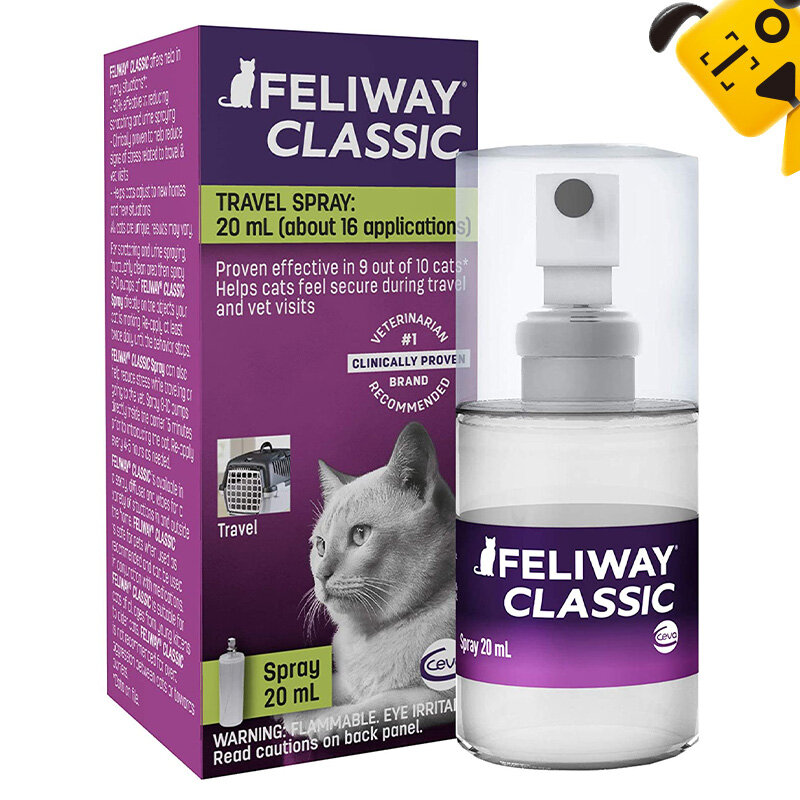 Feliway cổ điển mèo làm dịu bình xịt đi du lịch Pheromone 20ml 60ml