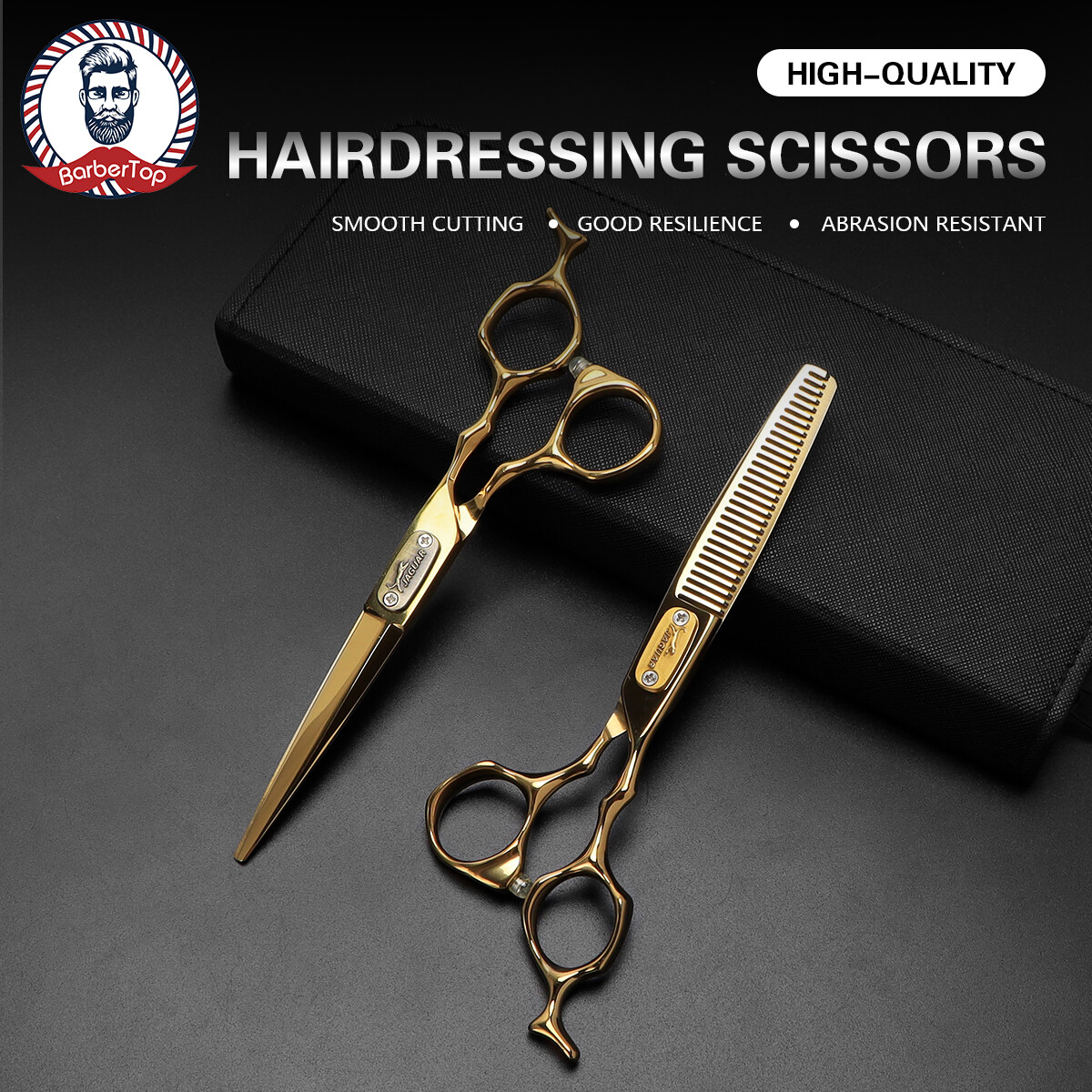 Cắt kéo nhật bản salon kéo cắt tóc răng phẳng cắt bộ kéo 6 inch cắt kéo hàng sẵn có