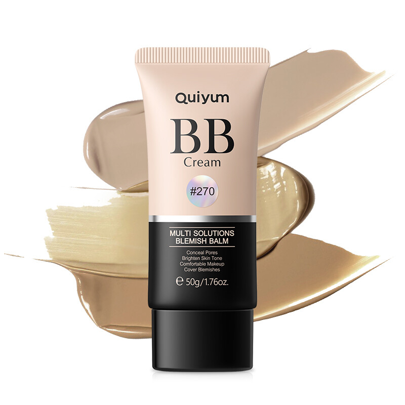 Kem trang điểm BB bền lâu quiyum 50g, che khuyết điểm lỗ chân lông không thấm nước, tông màu làm sáng da, che khuyết điểm Kem nền trang điểm Kem nền trang điểm Trang điểm làm đẹp