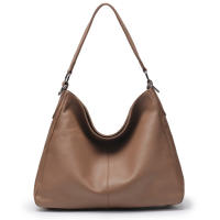 Royal Bagger New Top-Handbag For Women Genuine Cow Leather Casual Large Capacity Shoulder Bag Simple Elegant Ladies Girl Tote Bags