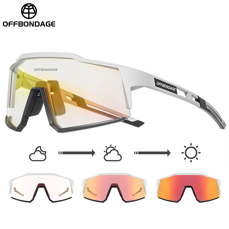 Kính cản gió đi xe đạp siêu nhẹ Kính mát phân cực với tròng kính tac xe đạp Kính photochromic thể thao ngoài trời mắt mặc