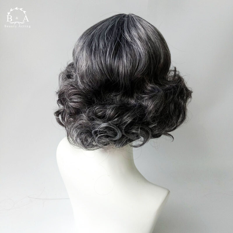 Gambar Synthetic Wigs Fluffy Curly Hair Wig With Bang Female Full Wigs for Women Synthetic Wigs Fluffy Curly Hair With Bang Female Full Wigs Wig for Women Fashion Heat Resistant Hair Wigs