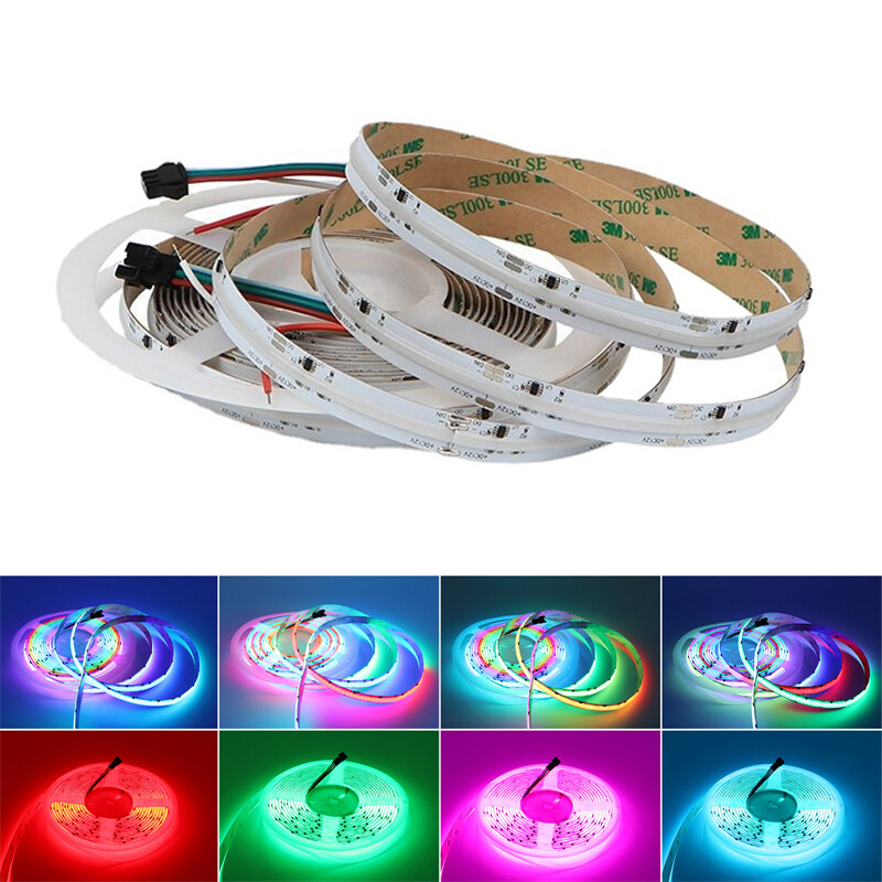 5M COB LED Strip Light  576 720leds/m Addressable Color Flexible WS2812B Ribbon Tape RA90 DC12V 24V