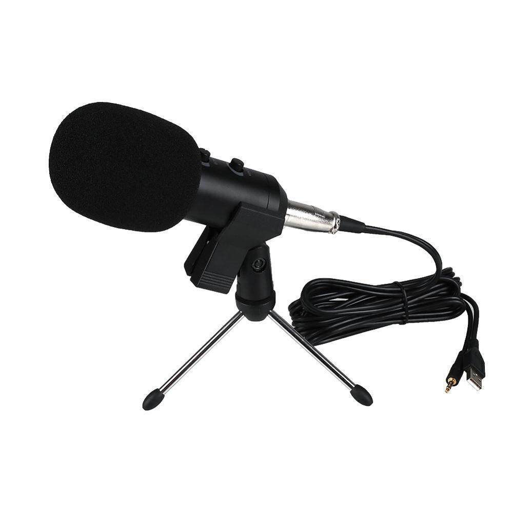 BM-100FX 100FX Radio BroadcastWired Recording Microphone with Stand for Chatting Singing Karaoke PC Laptop Skype Recording