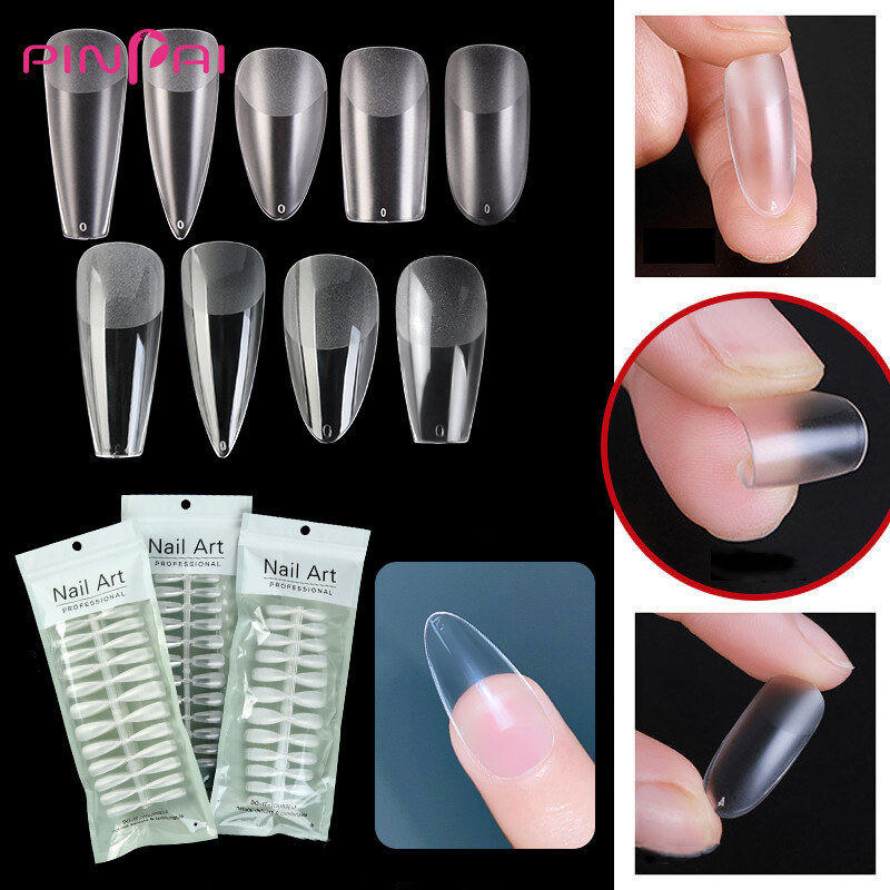 PINPAI 240pcs Press on Fake Nails Semi