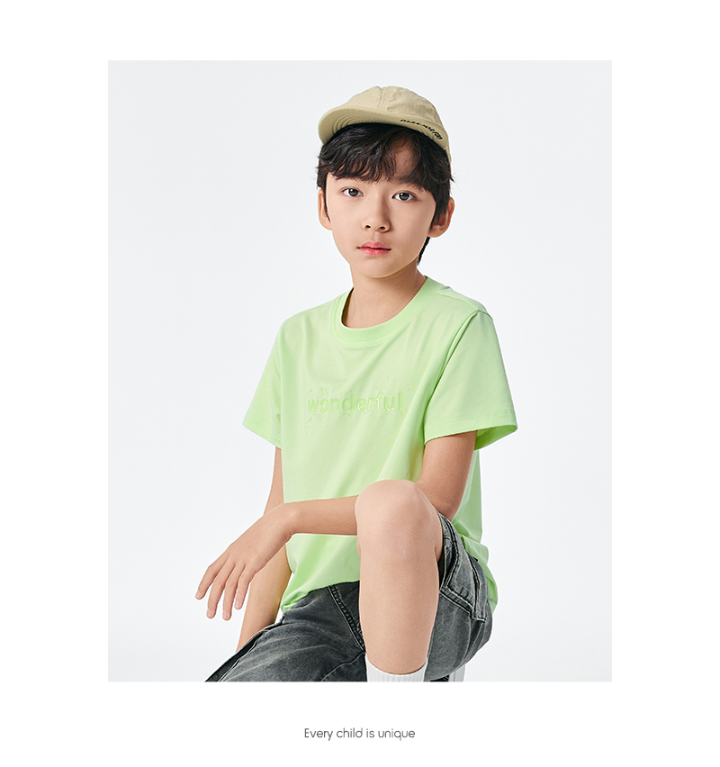 balabala Children Short Sleeve T-Shirt Boy Inner Wear Summer Girl Printed Fashion Comfortable Versatile Trendy · v5