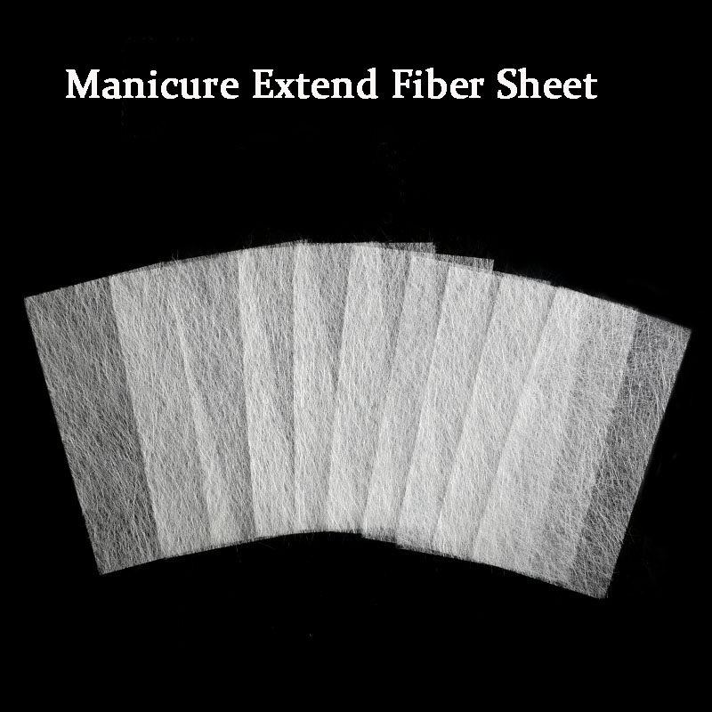Gambar 10 Pcs   Box  Nail Art Extend Fiber Sheet Artificial Fake Nail Silk Fiberglass Extension Filament Nail Extended Sticker Woman Nail Decoration Fibre Sheet Nail Manicure Art Tools