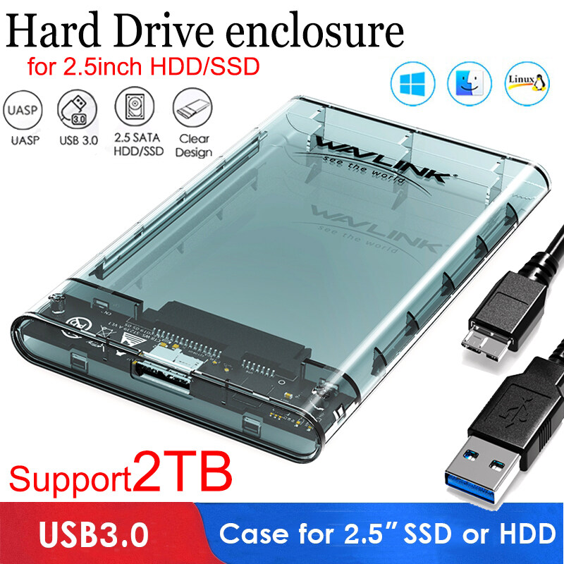 5Gbps Universal 2.5 Inch SATA I II III SSD HDD Hard Drive Enclosure Case