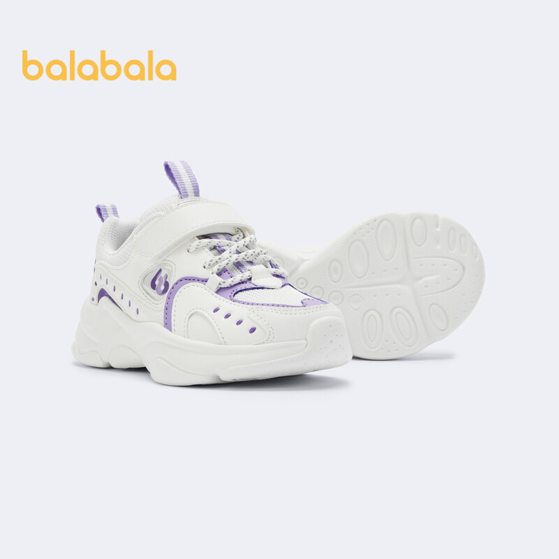 balabala Girl Boy Shoes Sports Running Shoes White Shoes Daddy Shoes
