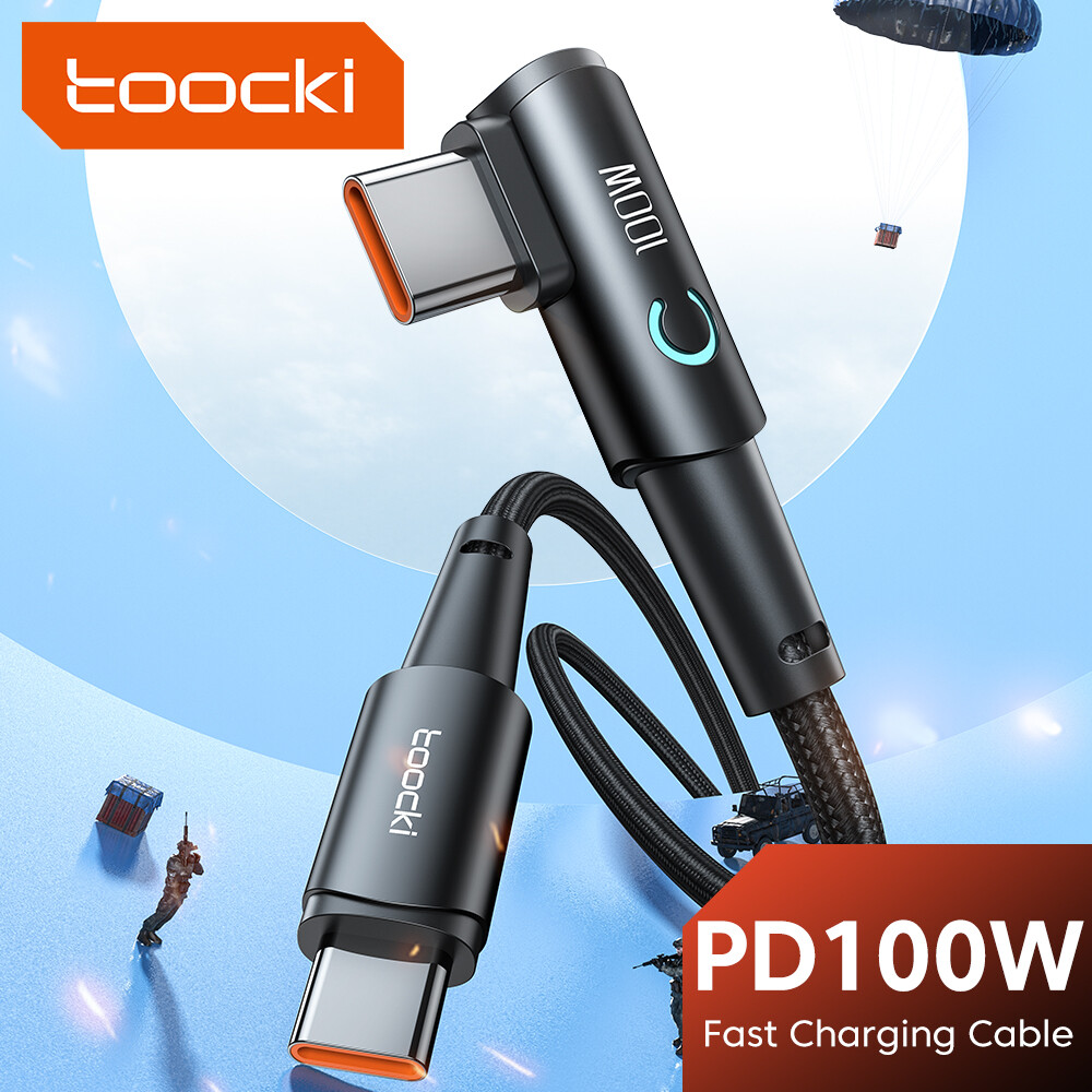Toocki cáp usb c sang type c 100w pd sạc nhanh cho huawei xiaomi poco samsung ipad macbook 5a type c sang type c cáp dữ liệu