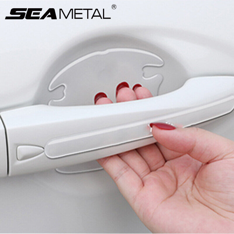 4 cái bát cửa ô tô, miếng dán bảo vệ xe chống trầy xước thông dụng bảo vệ tay nắm cửa