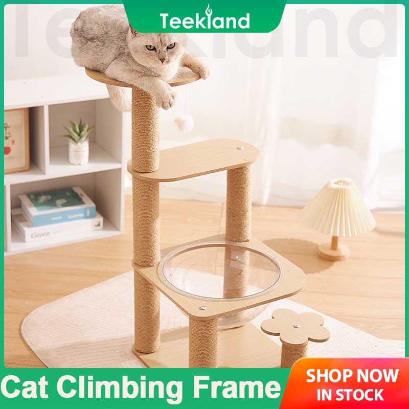 Teekland Cat Climbing Frame Vertical Cat Claw Column Multi-layer Climbing Frame Space Capsule Nest Wear-resistant ราคา 1,651 บาท*ส่งฟรี